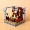 MOC Medieval Castle Building Blocks Set House Bedroom Table Furniture Kitchen Knight Witch Wizard Halloween Skeleton Brick Toys