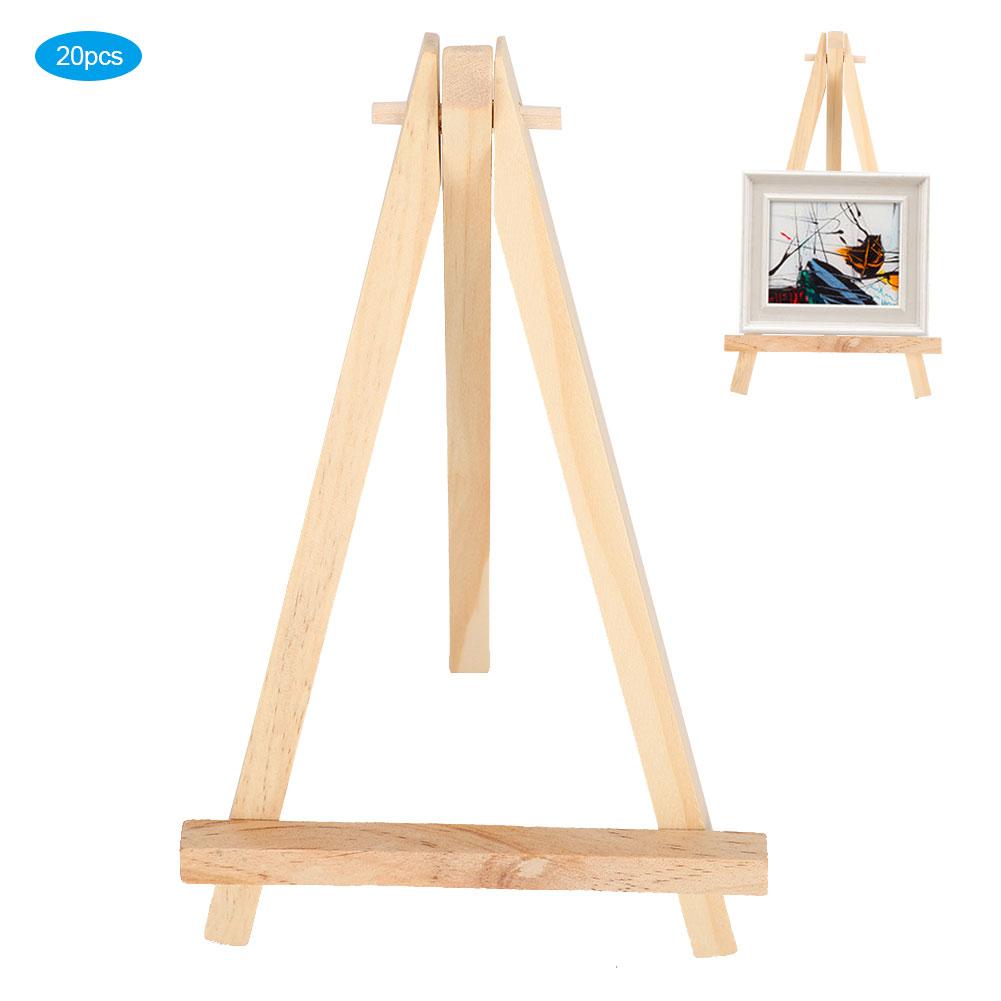 20pcs Mini Wood Display Easel Painting Party Drawing Photos Tripod Easel Decorative Display