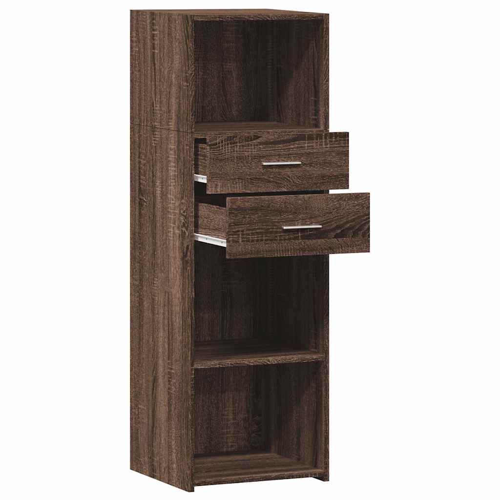 Highboard in Brown Oak Look 40 x 42.5 x 124 cm Engineered Wood