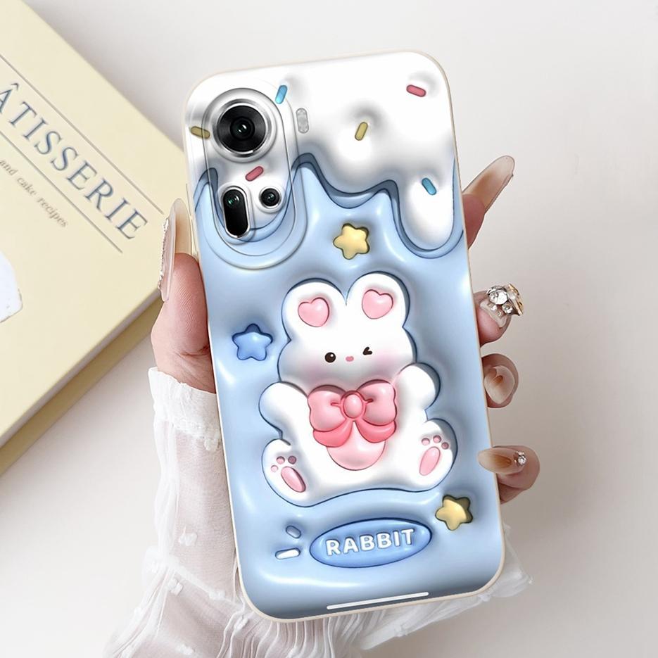 For Oppo Reno 11 5G Case Reno11 F CPH2603 Cute Panda Cartoon Cover Soft Silicone Phone Case For Oppo Reno 11 Pro Reno11 11F Bags