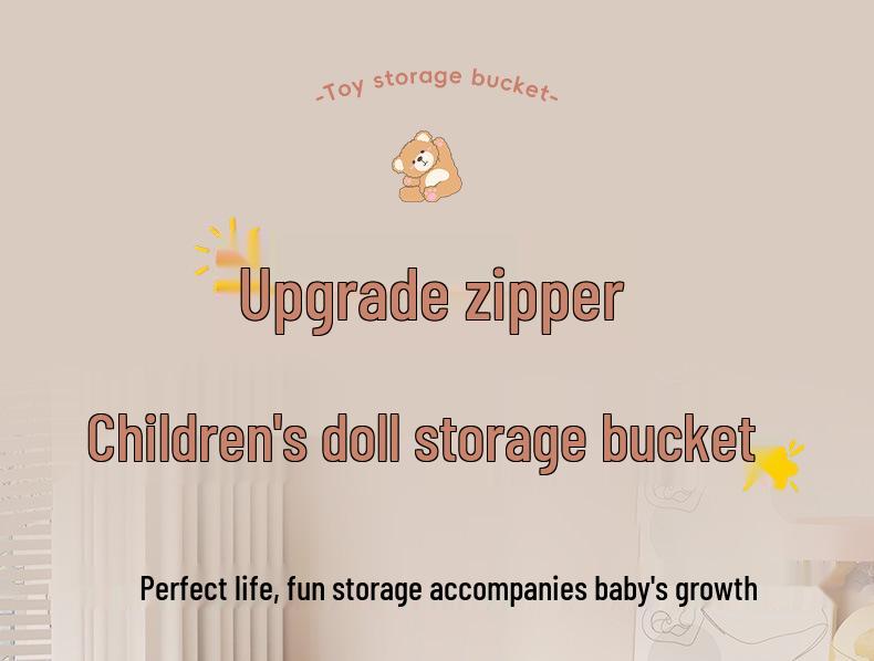 Large Capacity Transparent Toy Storage Bucket for Dolls and Plush Toys