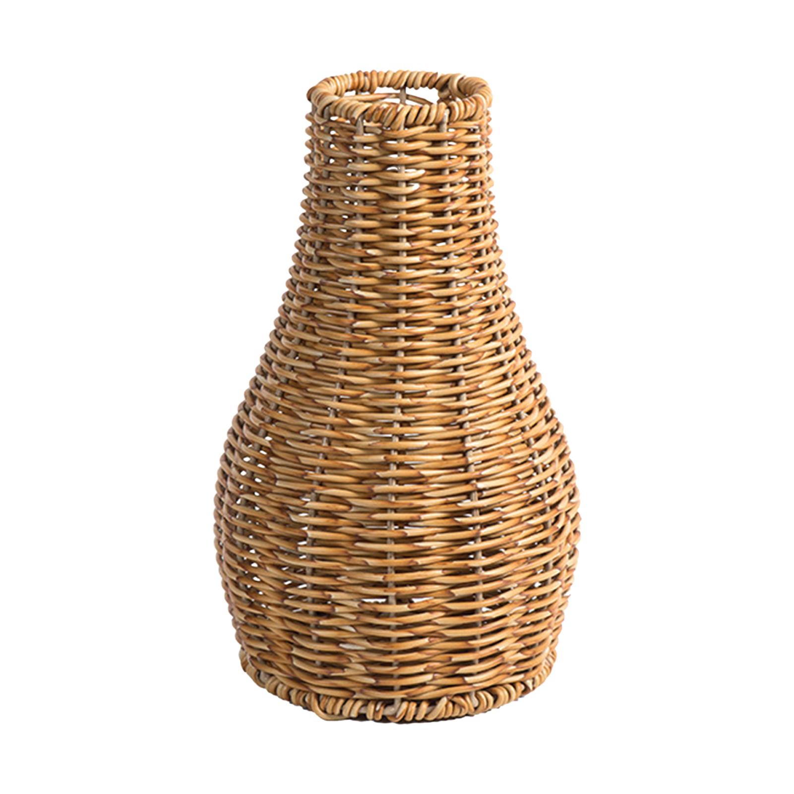 

Imitation Rattan Weaving Vase Natural Looking Decorative Vase for Living Room & Wedding Arrangements