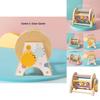 Wooden Montessori Threeinone Desktop Rattling Drum For Toddlers Educational Toy