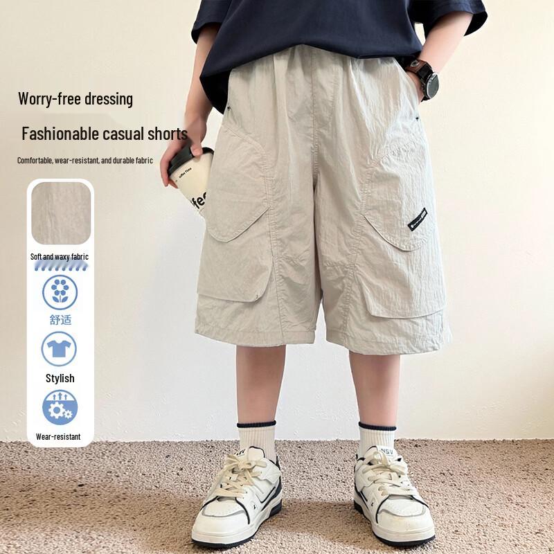 Frog Prince Boys  Summer Thin Cargo Shorts L