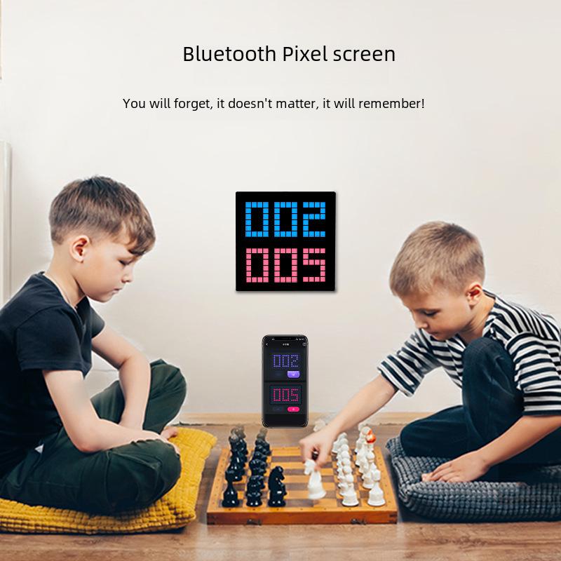 Bluetooth LED Desktop Table with Pixel Display and DIY Wall-Mounted Pixel Frame Atmosphere Light