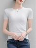 2026 Spring/Summer Women's Round Neck Short Sleeve Slimming Breathable T-shirt