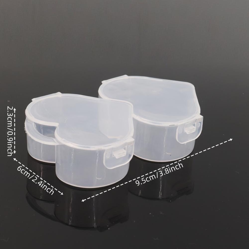 Classic Style Multi-Shape Organizer, Clear Plastic Container with Buckle Closure, Heart and Bear Shape, Lockable Desktop Organizer for Jewelry