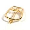 BURBERRY TB logo hair accessories hair pin Barrette Metal Gold Unused