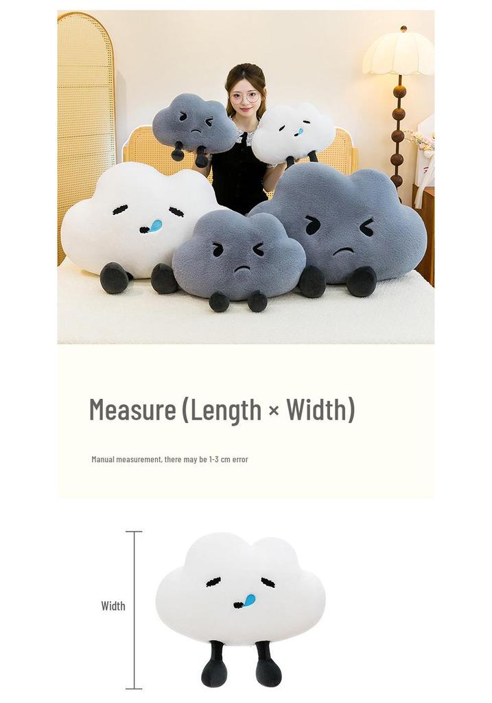 Cloud Plush Backrest Pillow for Girls – Soft Dormitory Sofa Cushion & Lumbar Support