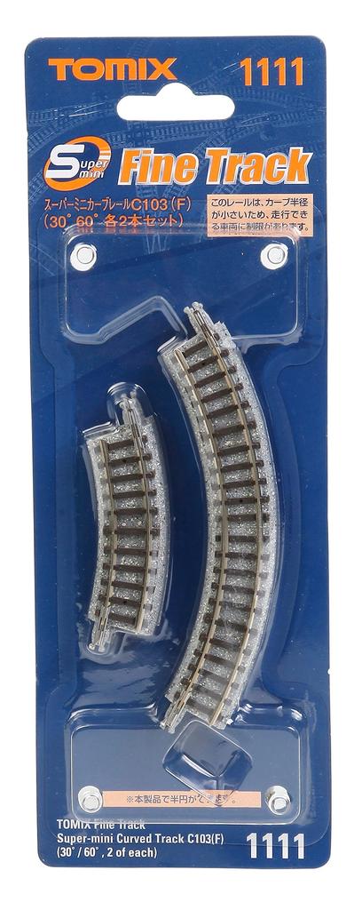 TOMIX N gauge Super Mini Curve Rail C103 F each 1111 Railway model supplies 30?60?2