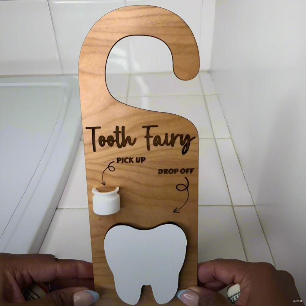 Wooden Nursery Tooth Pick Up Box Encourages Tooth Care Tooth Keepsake Container  Kids Room