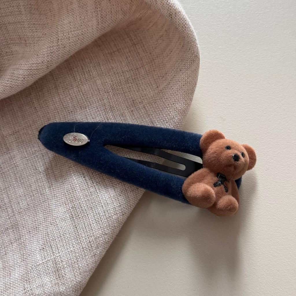 Koreańskie Słodkie Kreskówkowe 3D Pluszowe Spinki do Włosów z Misiem Dziewczęce Kreskówkowe Miękkie Dziewczęce Klipsy Jednoczęściowe BB i Nowe Akcesoria do Włosów