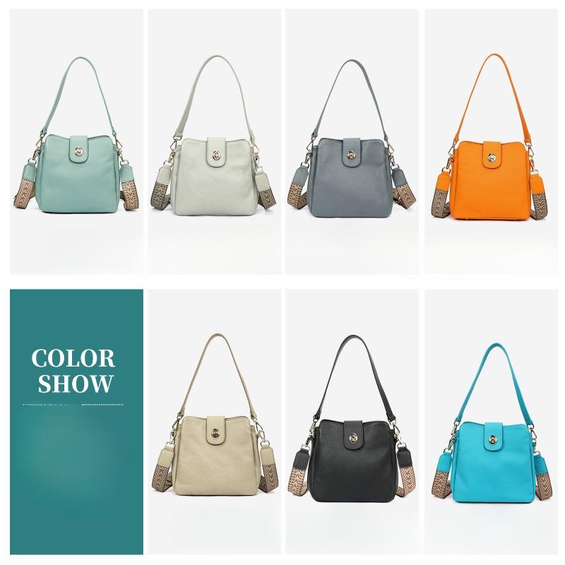 Genuine Leather Single-shoulder Bag Versatile for Women,Crossbody Bag Fashionable and Trendy Women's Bag