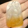 Pendant Pretty Guanyin Buddha Ruyi White Floating Yellow Necklace