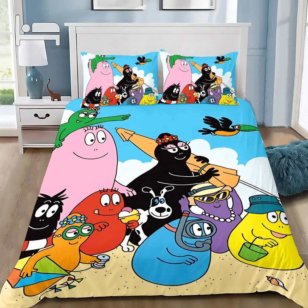 

Cartoon B-Barbapapa Bedding Set For Bedroom Soft Modern Bedspreads Comefortable Kids Duvet Cover Quilt Cover And Pillowcase 70x133cm 3pcs