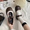 Fashion Lace Princess Kawaii Cute Lolita Shoes Student Jk Uniform Shoe Retro Sweet Girls Vintage Black Brown Gothic Round Toe Loafers