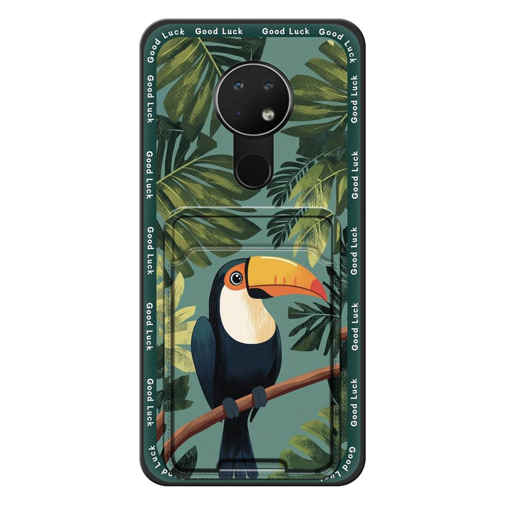 Protective Dirt-resistant Phone Case For Nokia 6.2/7.2 TPU Silicone Cute Back Cover Graffiti Durable Anti-knock Card Bag