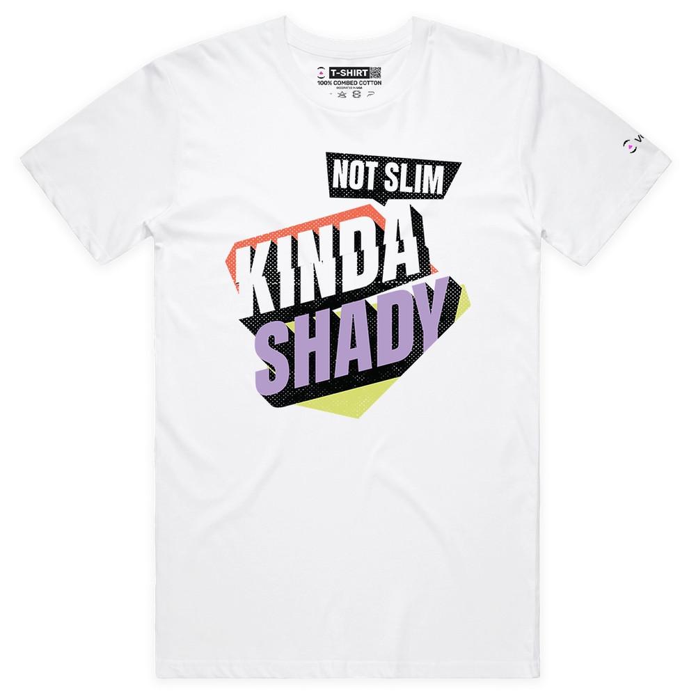 VOICEART Not Slim Kinda Shady Funny Graphic T-Shirt with Wordplay XL