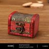 1Pc Antique Mini Wood Treasure Chest Storage Box Jewelry Organizer Box Gift Box Chinese Classical Antique Small Box