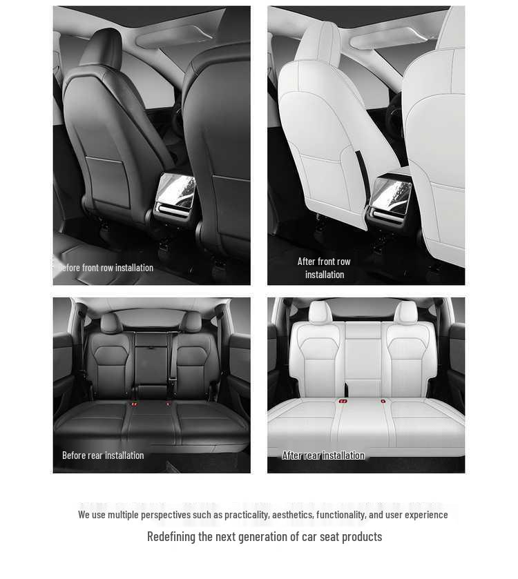 Tesla Model Y All-Season Wear-Resistant Leather Seat Covers & Cushions