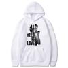 Autumn Letter "All We Need Is Love" and Singer Pattern Printed Hoodies Casual Sports Long Sleeved Men's and Women's Unisex Hooded Sweatshirts