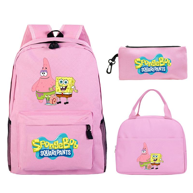Campus Trend Leisure Children'S Animation Backpack Lightweight Large Capacity Primary And Secondary School Student School Bag Set