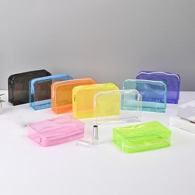 Priehľadná kozmetická taška Candy Color PVC Vodotesná Veľkokapacitná taštička na líčenie Cestovná taška na starostlivosť o pleť Toaletné potreby Úložná taška Taška na umývanie
