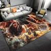 "Anime Style Battle Scene Carpet with Titans and Warriors Design" Suitable for Use As an Anti-slip for Living Room Bedroom Sofas