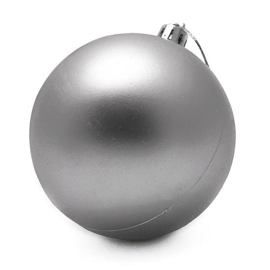 

Гальванізовані Глянцеві Різдвяні Кулі , Пластикові Різдвяні Кулі , Різдвяні Пластикові Кулі-Прикраси One Size срібний