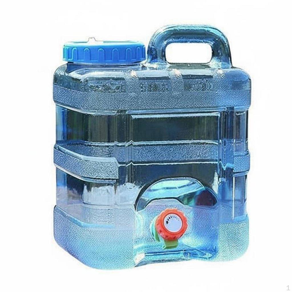 Portable Water Container Builtin Faucet Large Capacity Carrier LeakResistant Seal for Campers,