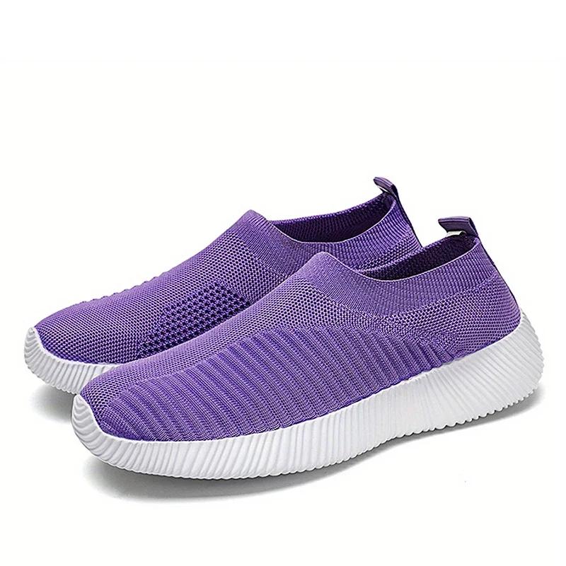 Fashion 2024 New Fashion Casual Shoes Women's Sneakers Walking Soft Women Sneakers Slip On Plus Size Ladies Vulcanize Shoes Shoes Women