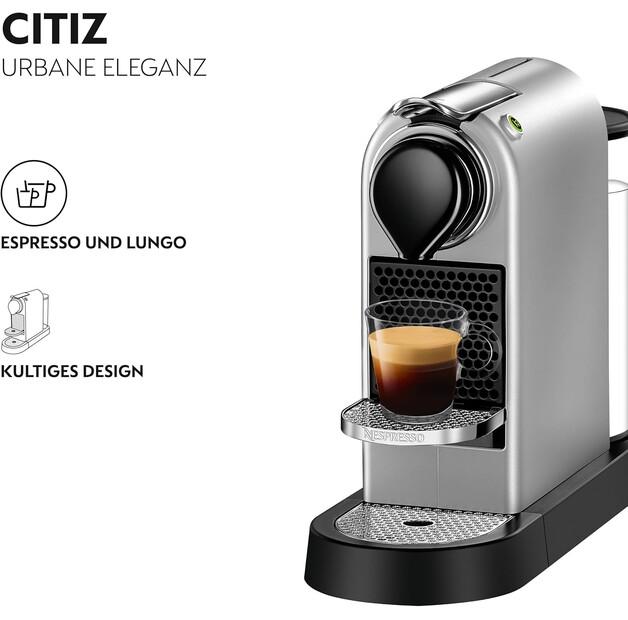 Capsule Coffee Machine Krups XN 741B CitiZ Silver