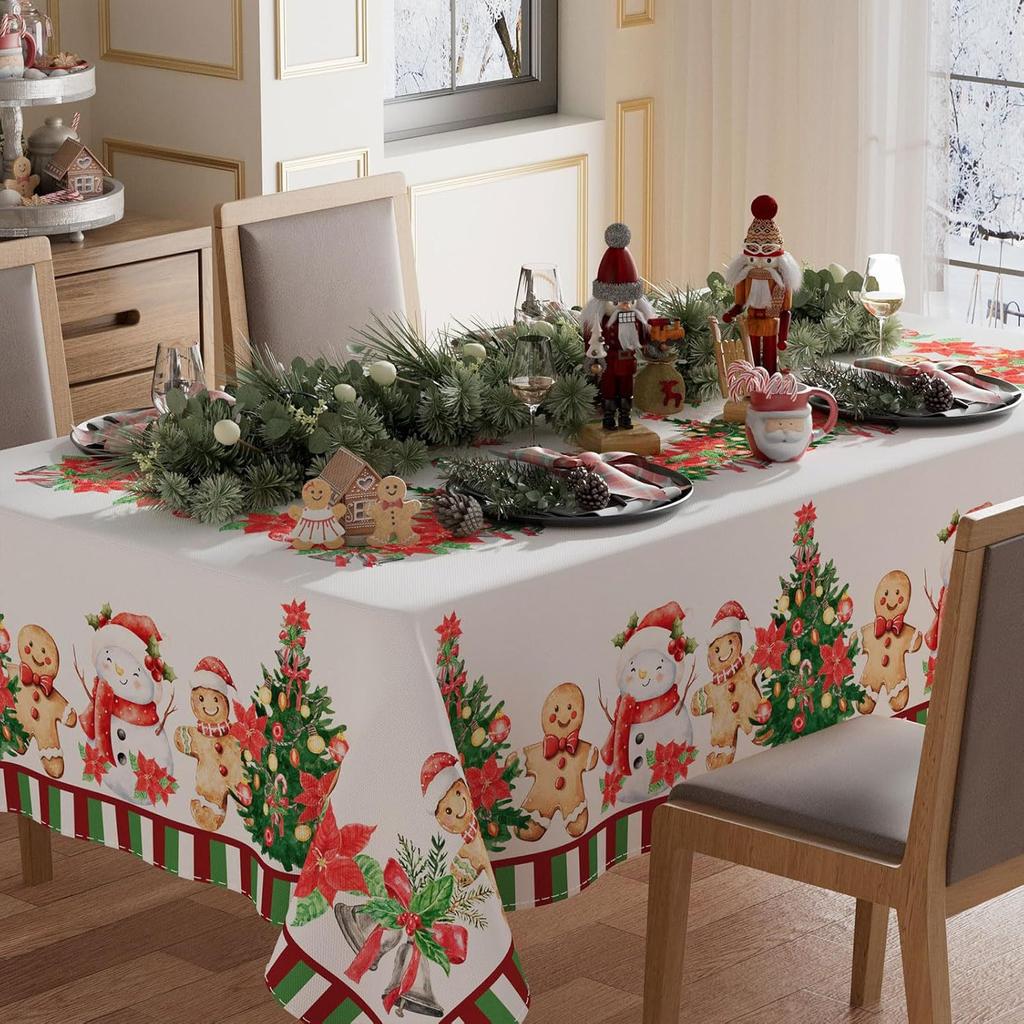New Christmas Table Cloth Holiday Beautification Decoration Rectangular Table Cloth Anti Slip and Wear-resistant Multi-purpose