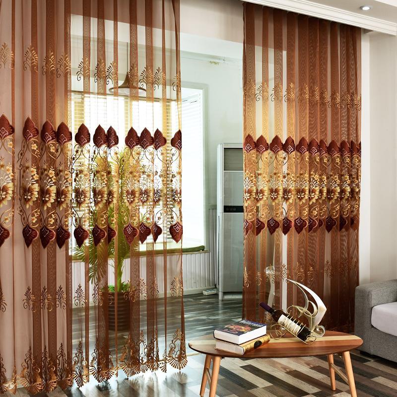 Evropské kari Osmivlnné Perforované Závěsy Obývací Pokoj Ložnice Zatemňovací Dekorativní Závěsy, Párty Dekorace