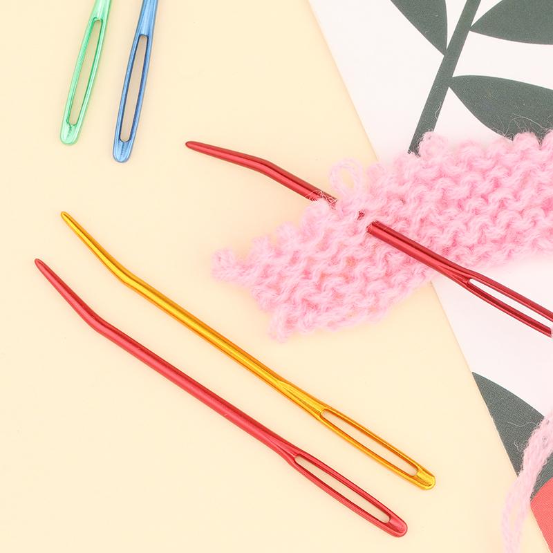 Fenrry 2 Stück 7cm Nähnadeln mit großem Öhr für Anfänger Bunte Lernnadeln Garnnadeln SKC Stopfnadel für Näharbeiten