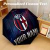 8 Rib Auto Folding Umbrella Bologna FC Print Custom Name Text Portable Rain Gear