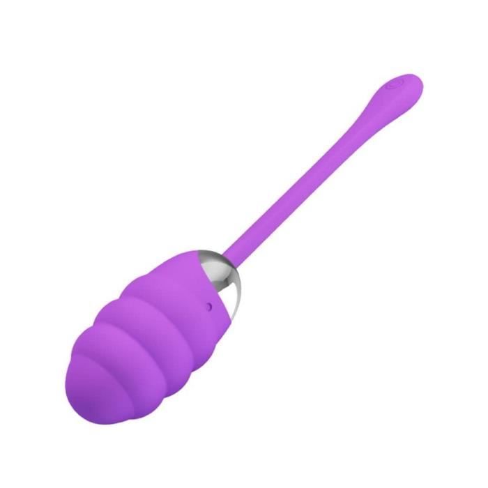 Oeuf Vibrant - FRANKLIN - Violet - Silicone de qualité - 12 fonctions vibrantes - Waterproof
