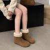 Woman Snow Boots 2026 Winter Warm Plush Comfortable Anti Slip Casual Cotton Shoes Flat Fashion Zipper Cold-proof Short Boots