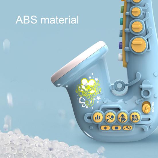 Trumpet Toy with Lights Clear Sound Real Playable Adjustable Volume Smooth Hand-eye Coordination ABS Educational Kids Musical Instruments Toy Children