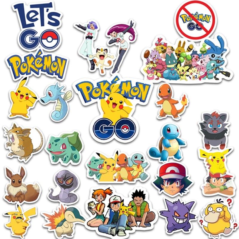 buy 50pcs set cartoon anime stickers kawaii pikachuu stikers skateboard bicycle guitar laptop kids waterproof toys at affordable prices free shipping real reviews with photos joom