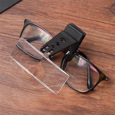A96I-Magnifying Glass Optical Instruments Folding Clip On Eyeglass Loupe
