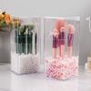 Multi Functional Flip Transparent Acrylic Storage Tube, Dressing Table Makeup Brush Storage Bucket, Student Stationery Storage
