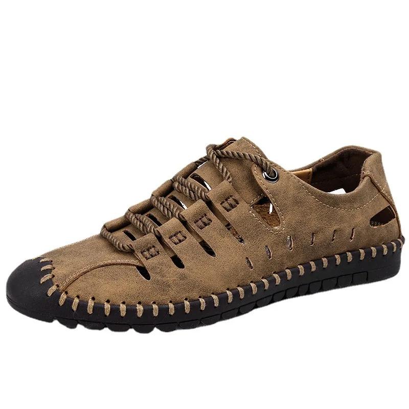 Men Summer Casual Shoes Male Seaside Beach Sandals Breathable Caved Shoes Male Sports Sneakers Zapatillas Homres Plus Size 38-48