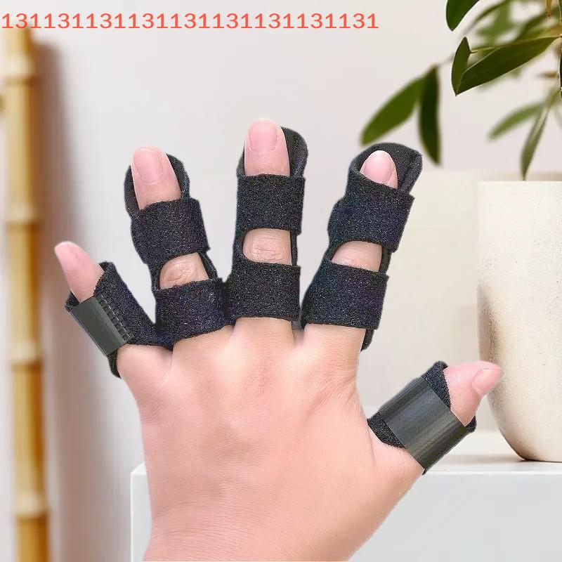 Knuckle Care Finger Splint, Adjustable Brace with Aluminium Plate Support for Straightening Corrector Recovery