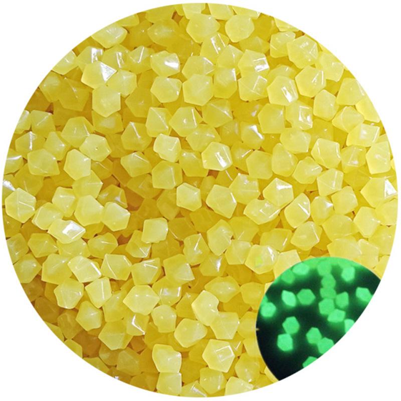 50-Pack 9mm Octagonal Fluorescent Stones for Garden or Fish Tank
