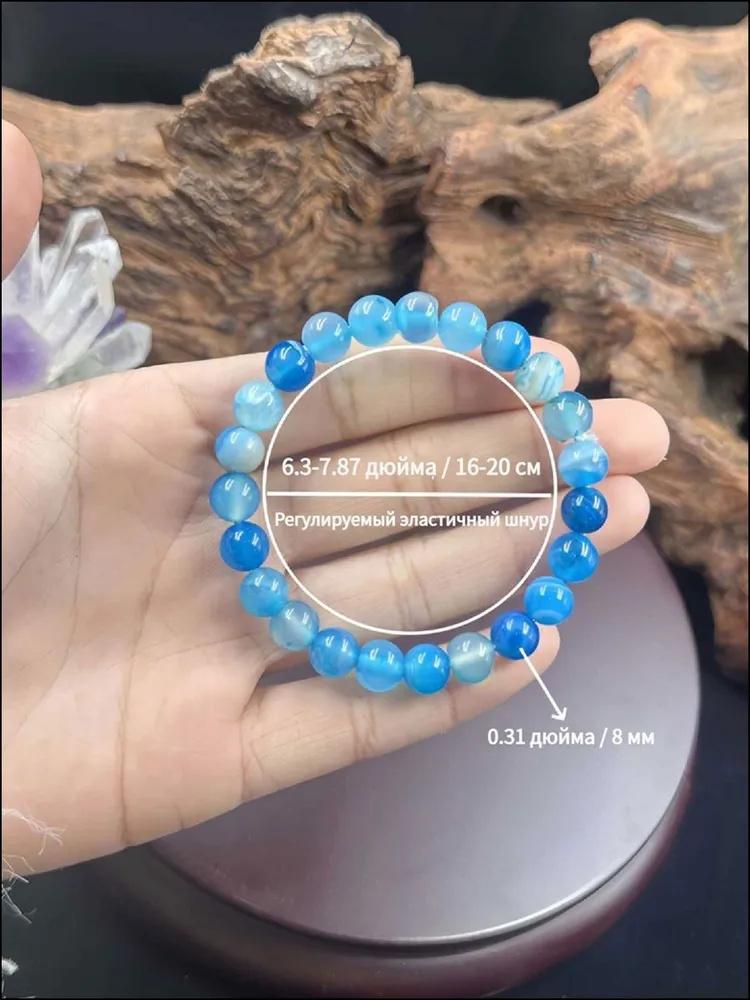 Natürlicher Kristallstein Perlenarmband Elastisches Band Handgefertigt Runde Polierte Edelstein Schmuck für Damen und Herren Geeignet für den täglichen Gebrauch