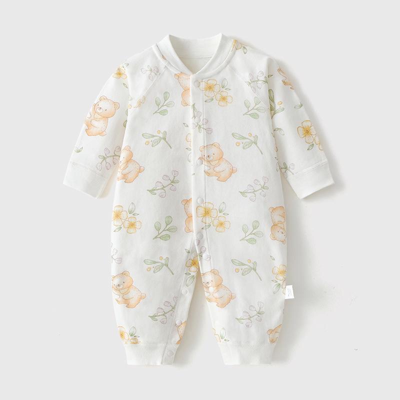 

Unisex All-Season Pure Cotton Baby Bodysuit Long Sleeve Monk Suit 59cm (Height 52-59cm, Weight 3.5-6.9KG)