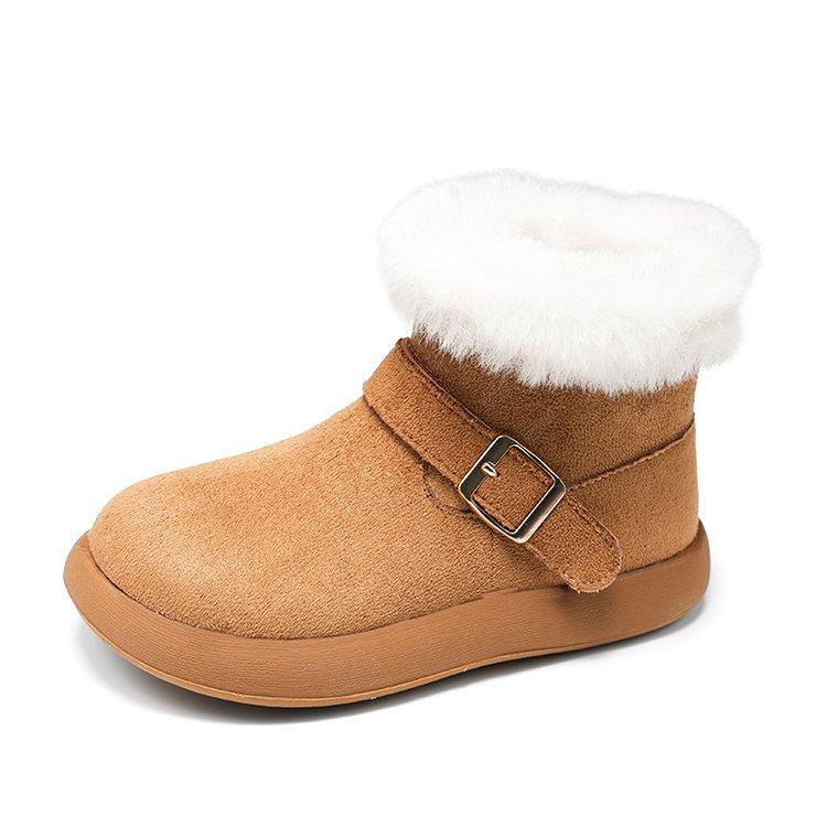 

Детская хлопковая обувь с набивкой, утолщенные зимние сапоги, новая зимняя обувь для девочек 2025 года, пушистая обувь, зимняя обувь для детей старшего возраста, водонепроницаемая 36 yards inner length is about 22.1 cm верблюд