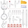 Lab Distillation Kit, 3.3 Boro Lab Glassware Distillation Kit with 24, 40 Joint, 1000ml Essential Oil Distillation Apparatus Kit, 29 Pcs Set of