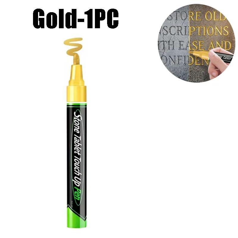 Tombstone Marker Inscription Restoration Pen Oil Based Quick Dry Weatherproof Touch Up Paint Pen For Granite Stone A2